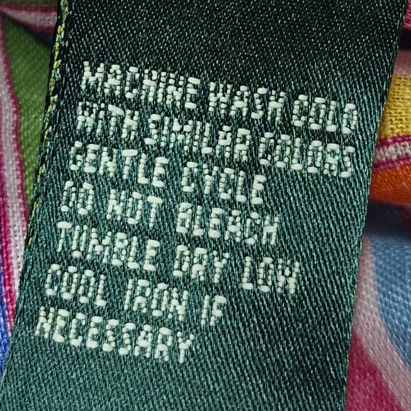 Ralph Lauren Linen Short Sleeve Top Blouse Striped Colourful Women's Size Medium - Picture 8 of 12